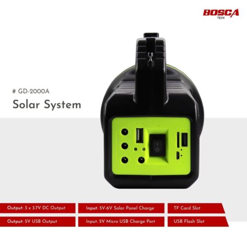 Solarni Sistem GD 2000U Bluetooth/Mp3/Fm Radio