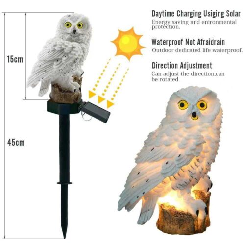 Solarna Lampa Za Dvorište - Sova
