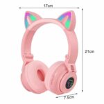 Svetleće Bluetooth Slušalice Sa Mačjim Ušima