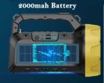 Solarna Ručna Baterijska Lampa Sa Bluetooth Zvučnikom