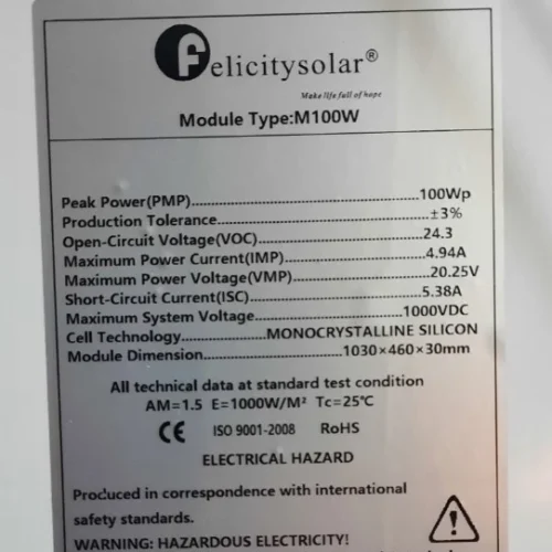 Solarni Panel Monokristalni 100W