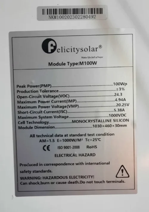Solarni Panel Monokristalni 100W