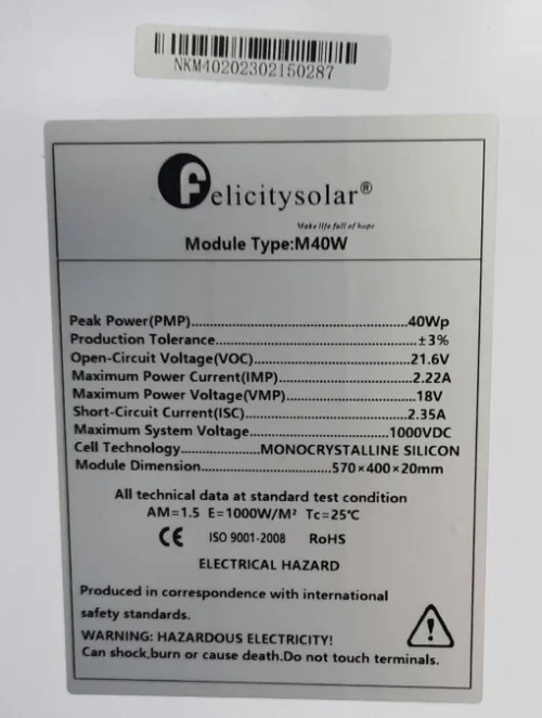 Solarni Panel Monokristalni 40W